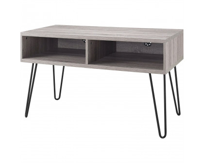 FaFurn - Modern TV Stand with Metal Legs in Wood