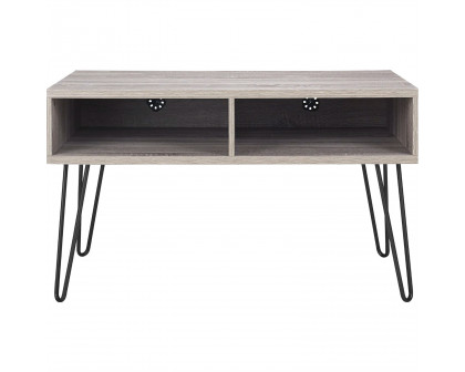 FaFurn - Modern TV Stand with Metal Legs in Wood