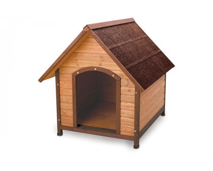 FaFurn - Medium 30-Inch Solid Wood Dog House with Waterproof Shingle Roof