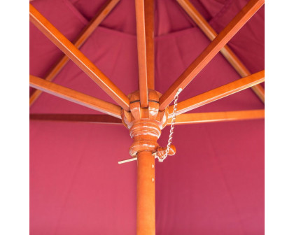 FaFurn™ Patio Umbrella with Burgundy Red Sunbrella Canopy