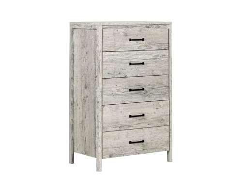 FaFurn Modern 5 Drawer Storage Chest - Washed Pine