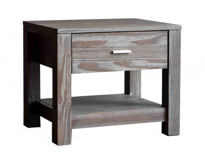 FaFurn Farmhouse Traditional Rustic 1 Drawer Nightstand - Pine