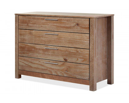 FaFurn Farmhouse Traditional Rustic 4 Drawer Dresser - Pine