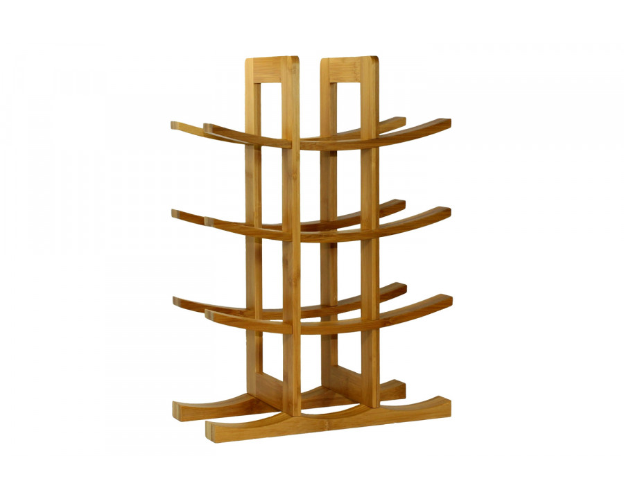 FaFurn - 12-Bottle Wine Rack Bamboo