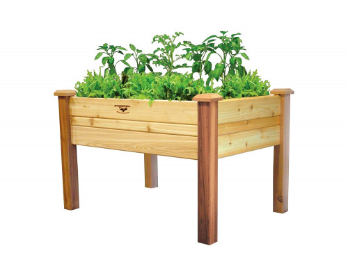 FaFurn - Elevated 2Ft X 4-Ft Cedar Wood Unfinished Raised Garden Bed