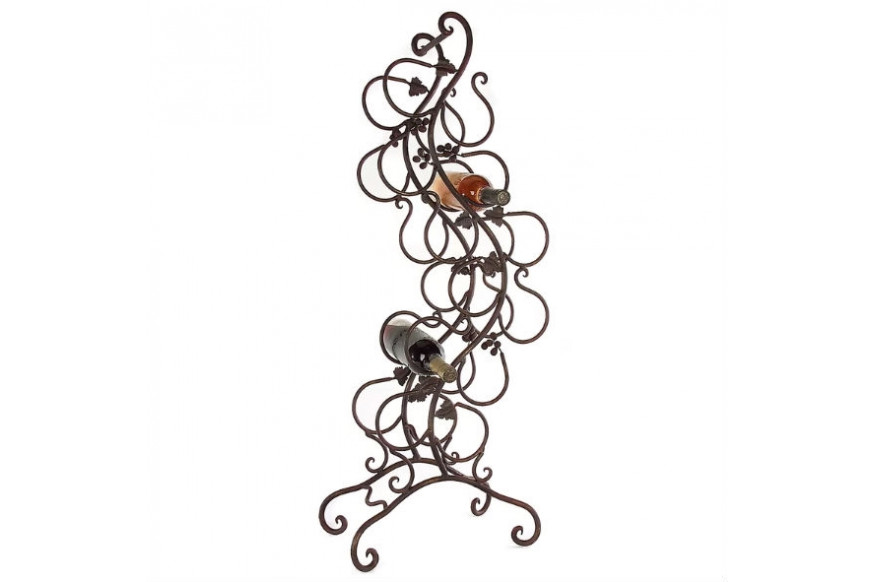 FaFurn™ 12 Bottle Wine Rack with Grape Leaves Vines Design