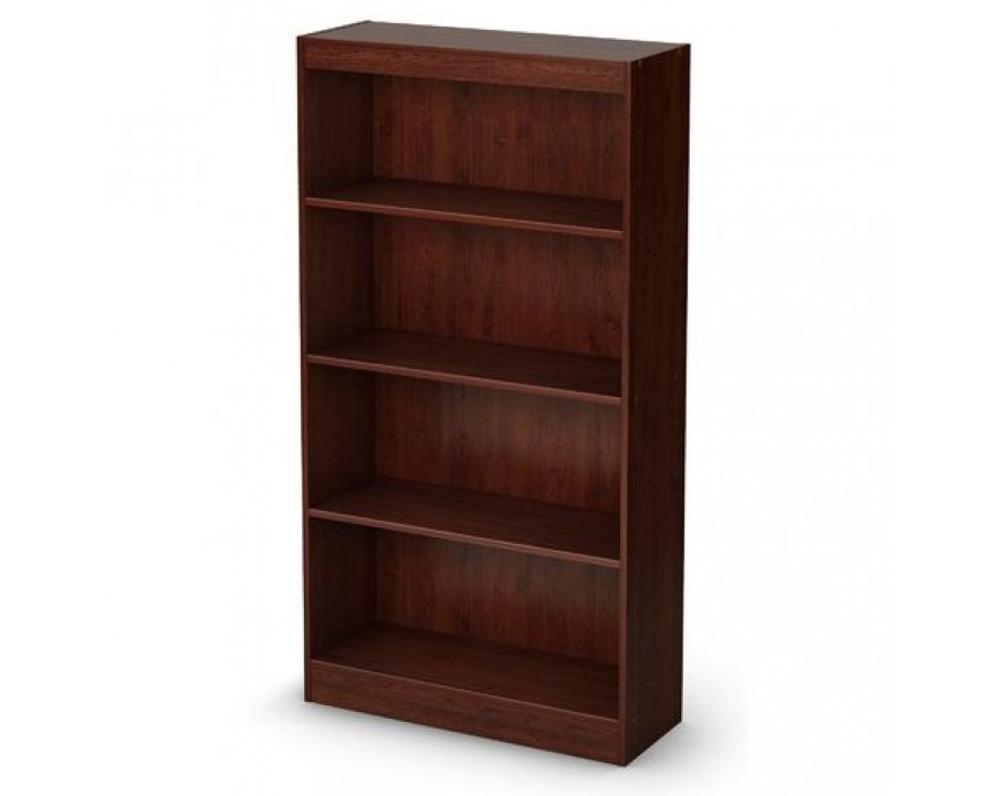 FaFurn 4-Shelf Bookcase - Royal Cherry, Wood