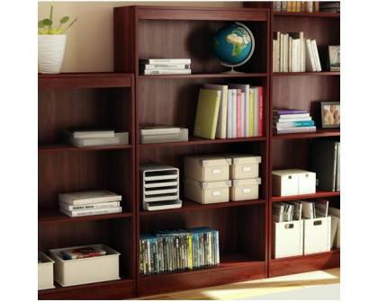 FaFurn 4-Shelf Bookcase - Royal Cherry, Wood