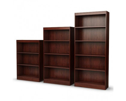 FaFurn 4-Shelf Bookcase - Royal Cherry, Wood