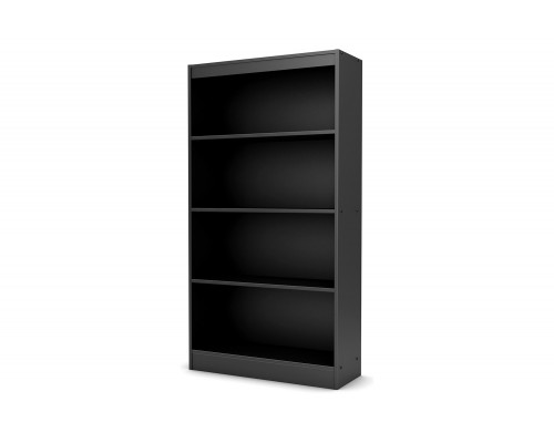 FaFurn - Four Shelf Eco-Friendly Bookcase in Black Finish