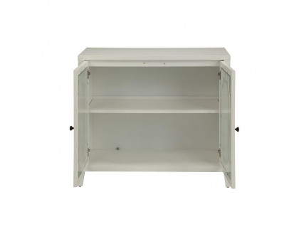 FaFurn - Venetian Buffet Cabinet with Glass Panel Doors in White