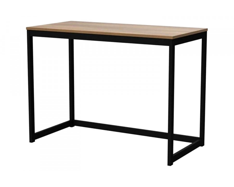 FaFurn - Modern Home Office Laptop Computer Desk Table with Metal Frame Wood Top