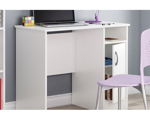 FaFurn - White Computer Desk For Small Home Office Space