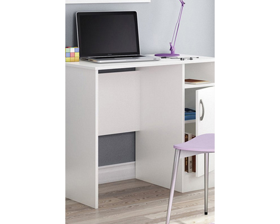 FaFurn - White Computer Desk For Small Home Office Space