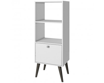 FaFurn - Modern Bookcase with Storage Drawer in White, Wood