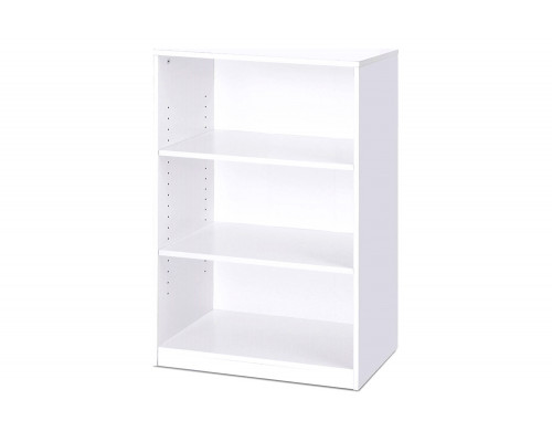 FaFurn Modern 3-Shelf Bookcase - White