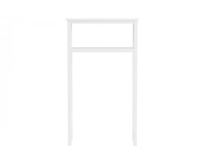 FaFurn - White Solid Wood Over The Toilet 1-Shelf Storage Rack