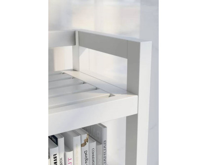 FaFurn Solid Wood Over The Toilet Bathroom Storage Unit - White