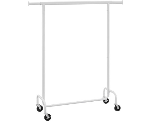 FaFurn - Garment Rack Clothes on Wheels in White, Metal