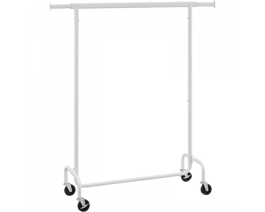 FaFurn Garment Rack Clothes on Wheels - White, Metal