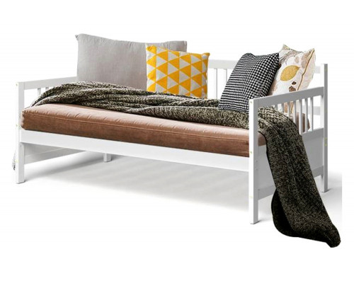 FaFurn Twin Size 2-In-1 Wood Daybed Frame Sofa Bed - White