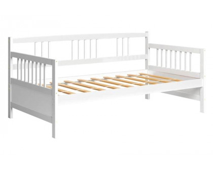 FaFurn Twin Size 2-In-1 Wood Daybed Frame Sofa Bed - White