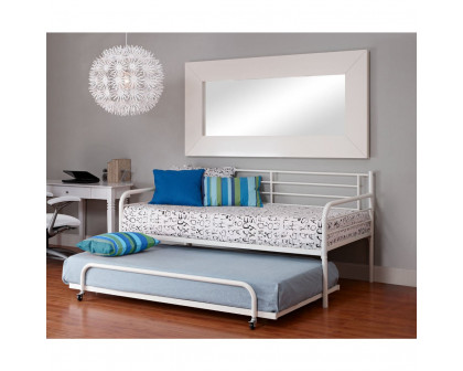 FaFurn - Twin Size Bed Frame in White, Metal