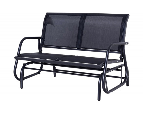 FaFurn - 2 Seater Mesh Outdoor Patio Swing Glider Dark Gray