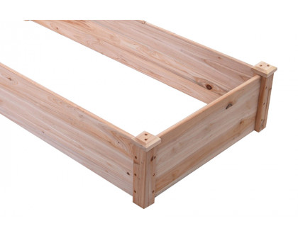 FaFurn - Solid Cedar Wood 8 Ft X 2 Ft Raised Garden Bed Planter