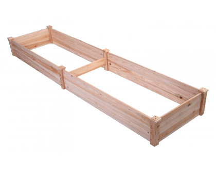 FaFurn - Solid Cedar Wood 8 Ft X 2 Ft Raised Garden Bed Planter