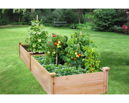 FaFurn 2 Ft X 8 Ft Wood Raised Garden Bed - Short