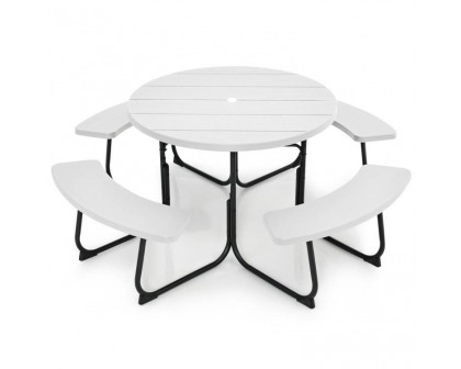 FaFurn - 8 Seater Picnic Table with Umbrella Hole