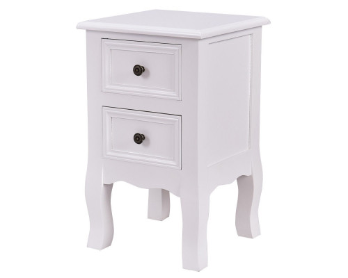 FaFurn - 2-Drawer Nightstand in White, Wood