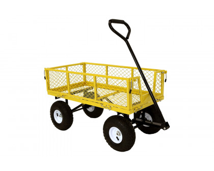 FaFurn - Heavy Duty Steel Garden Utility Cart Wagon with Removable Sides