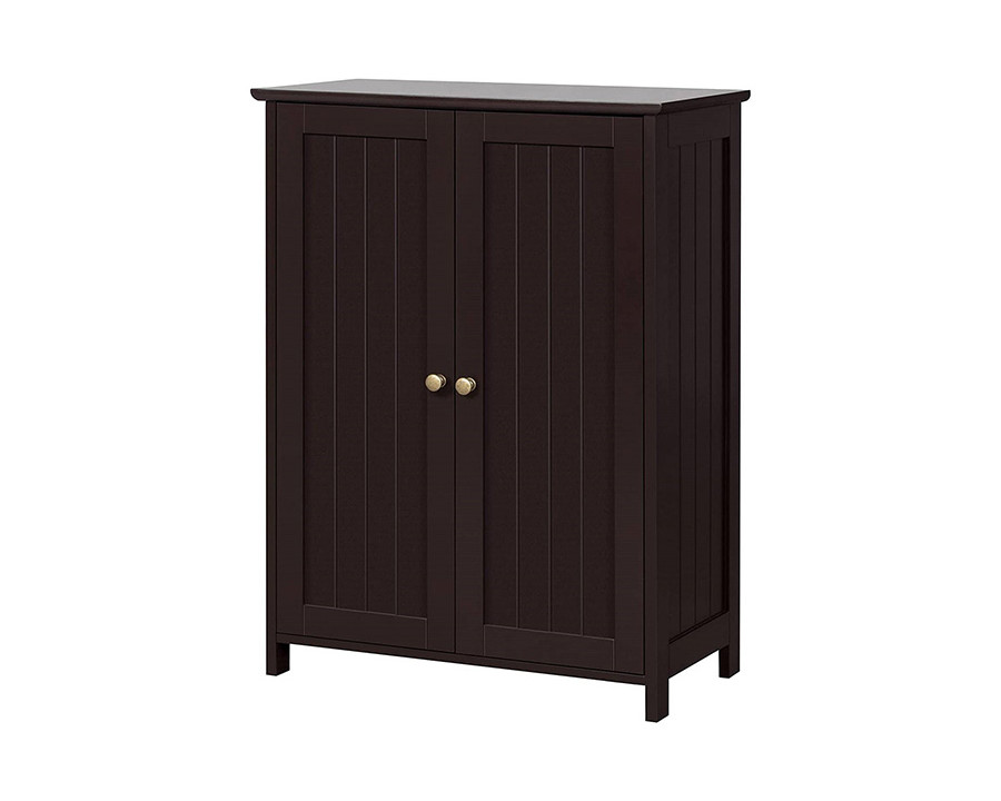 FaFurn Wood 2-Door Freestanding Bathroom Floor Cabinet - Brown