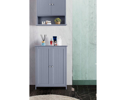 FaFurn Wood 2-Door Freestanding Bathroom Floor Cabinet - Gray