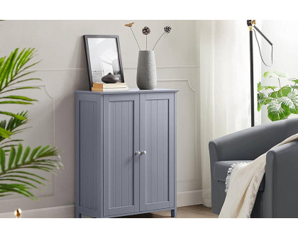 FaFurn Wood 2-Door Freestanding Bathroom Floor Cabinet - Gray