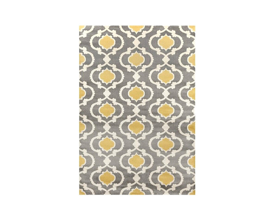 FaFurn Trellis Geometric Polpropylene Area Rug - 3,3" x 5"