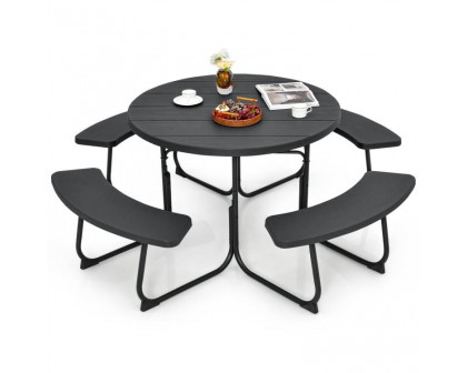 FaFurn - 8 Seater Picnic Table with Umbrella Hole