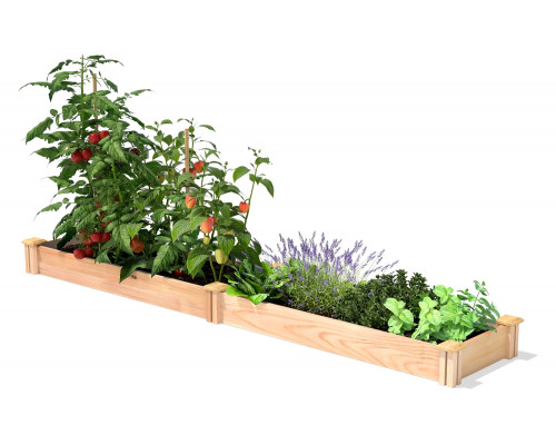 FaFurn Low Profile Cedar Raised Garden Bed - Double