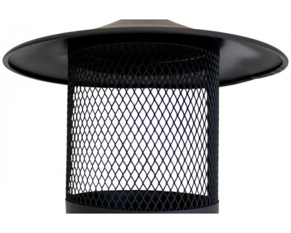 FaFurn - Black Steel Chimenea Wood Burning Fire Pit