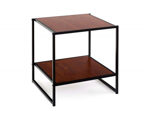 FaFurn - Modern Steel Frame End Table Nightstand in Brown