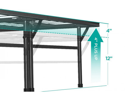 FaFurn - California King Size 18-Inch High Rise Metal Platform Bed Frame