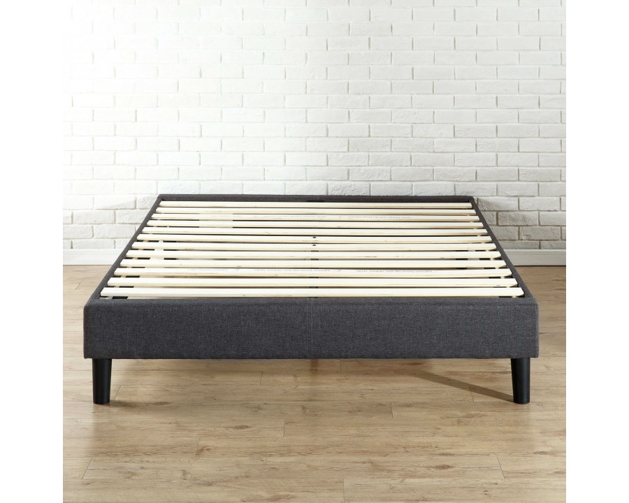 FaFurn - Modern Queen Size Platform Bed Frame in Gray, Low