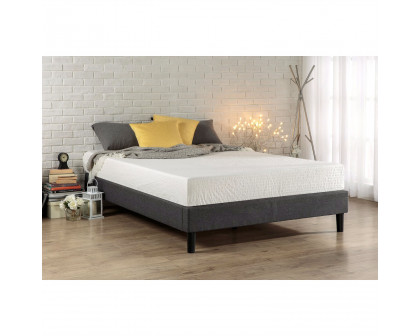 FaFurn - Modern Queen Size Platform Bed Frame in Gray, Low