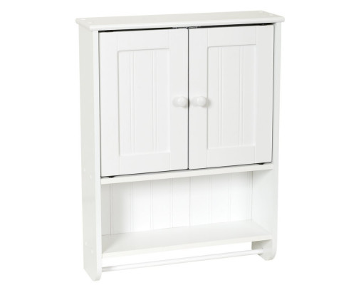 FaFurn - Bathroom Cabinet with Towel Bar in White, Wood