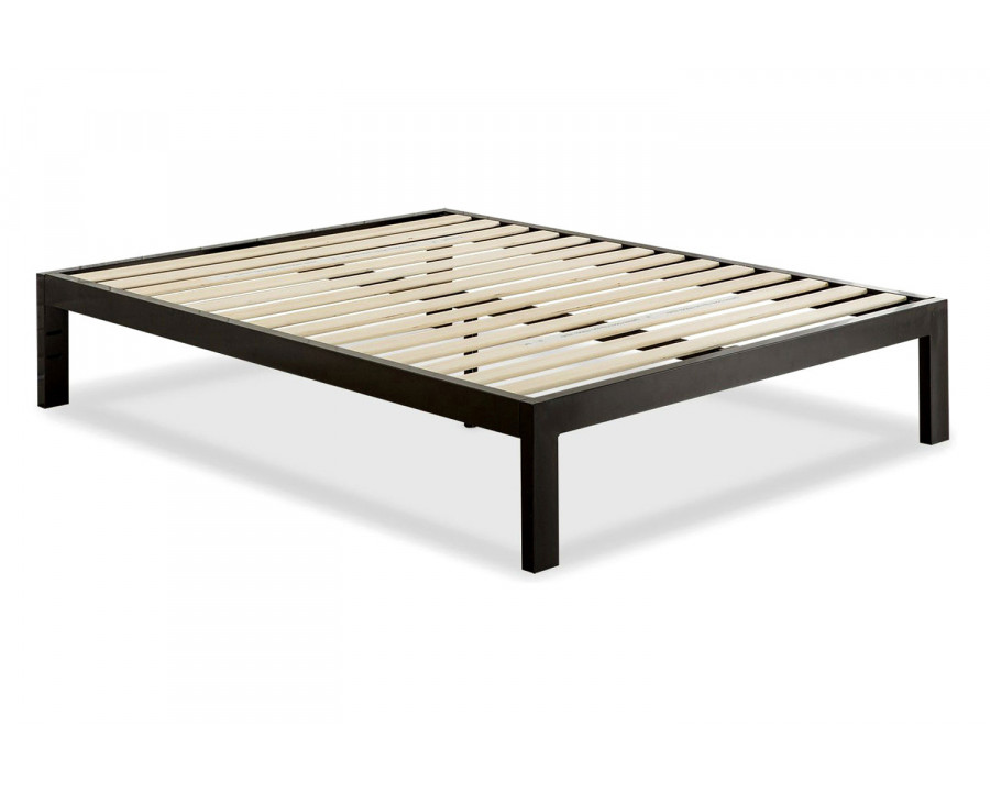 FaFurn Modern Platform Bed Frame with Wood Slats - Queen Size