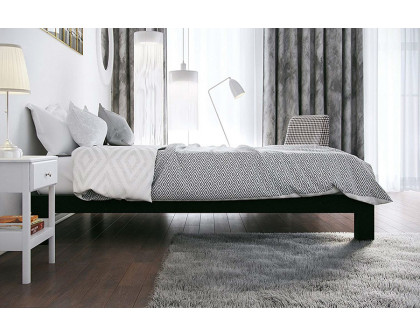 FaFurn Modern Platform Bed Frame with Wood Slats - Queen Size