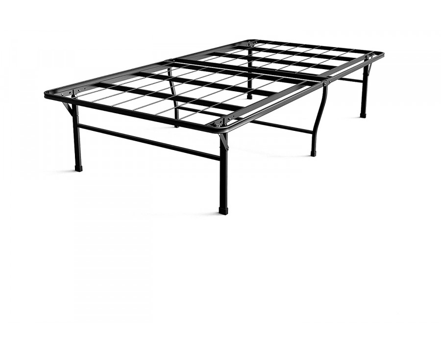 FaFurn - Twin Xl College Dorm 16-Inch Tall Metal Platform Bed Frame with Storage Space