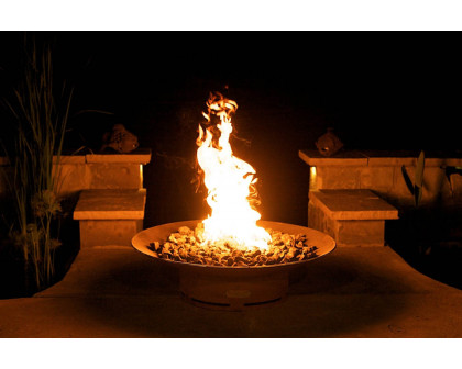 Fire Pit Art Asia 36" Natural Gas - Match Lit - Silverado